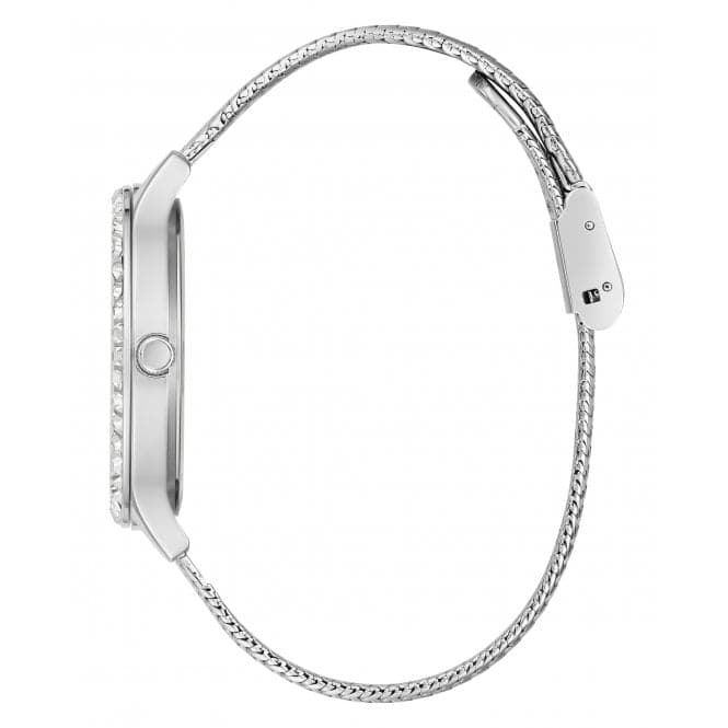Guess Watches Ladies Soiree Stainless Steel Mesh Silver Watch Gw0402l1