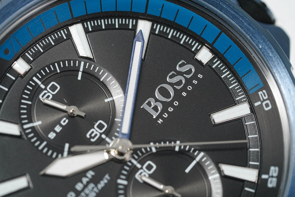 Hugo Boss Men S Watch Chronograph Globetrotter Blue Pvd Hb1513824