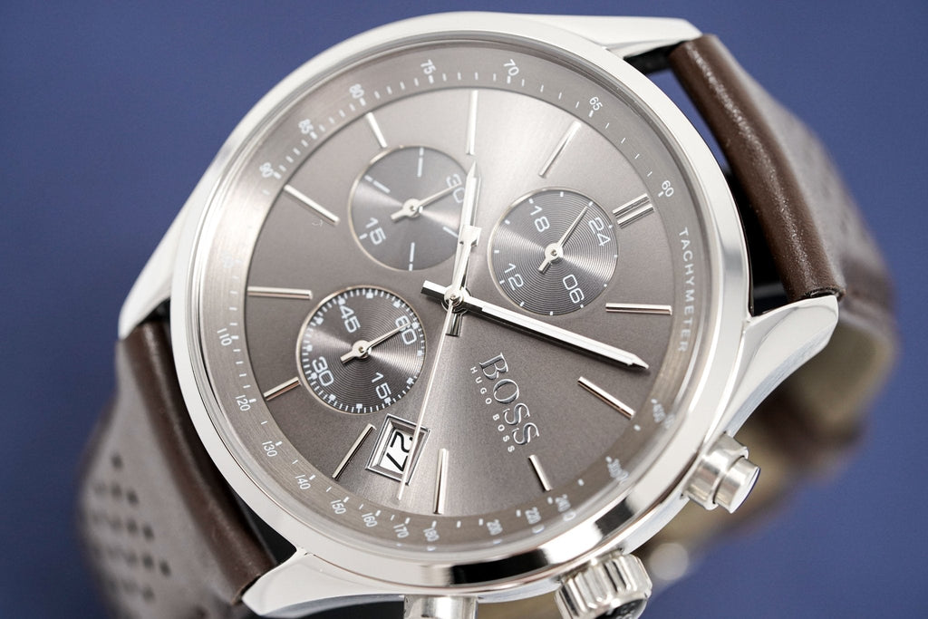Hugo Boss Men S Watch Chronograph Grand Prix Grey Hb1513476