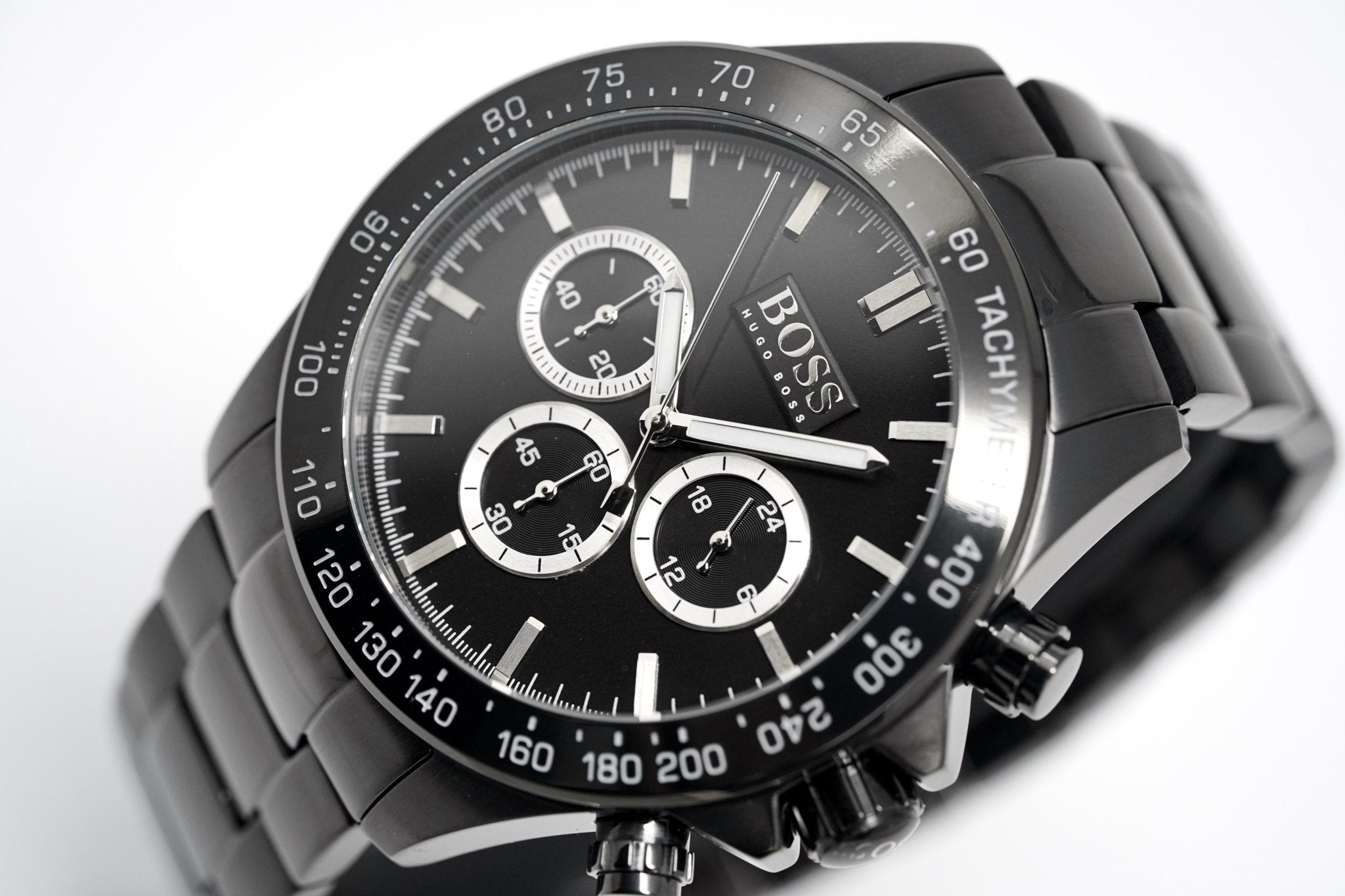 Hugo Boss Men S Watch Chronograph Ikon Black Pvd Hb1512961