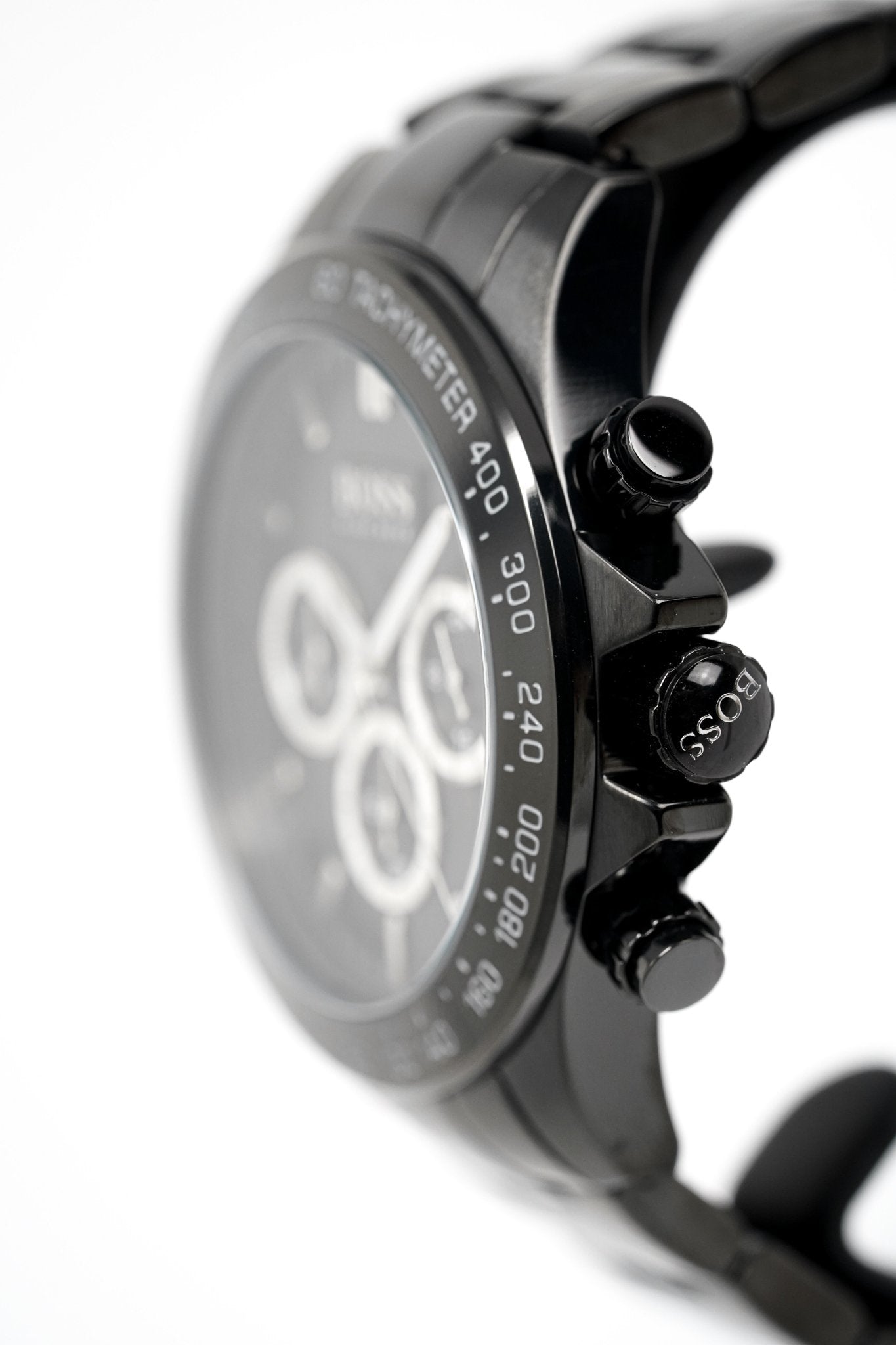 Hugo Boss Men S Watch Chronograph Ikon Black Pvd Hb1512961