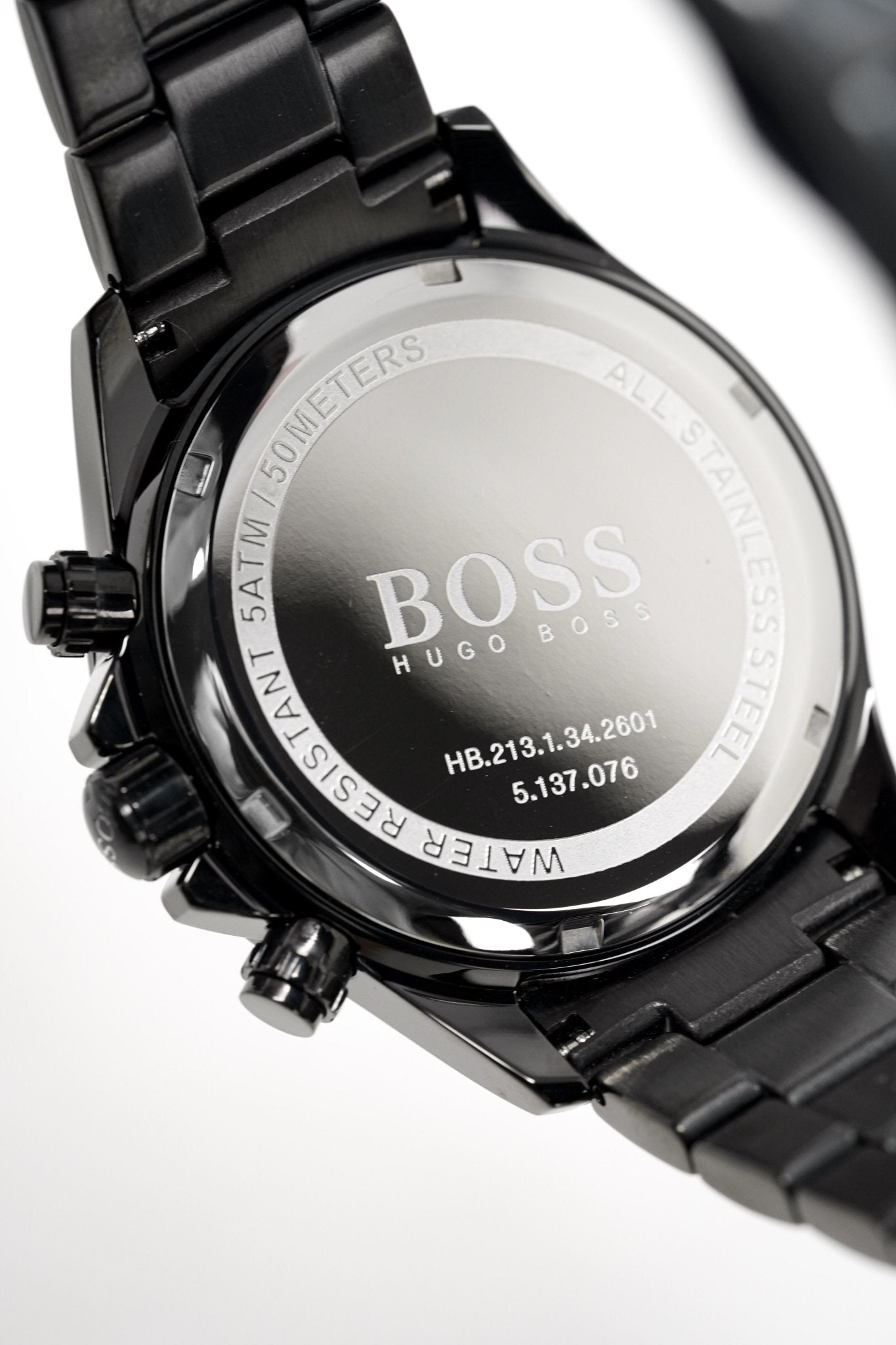 Hugo Boss Men S Watch Chronograph Ikon Black Pvd Hb1512961