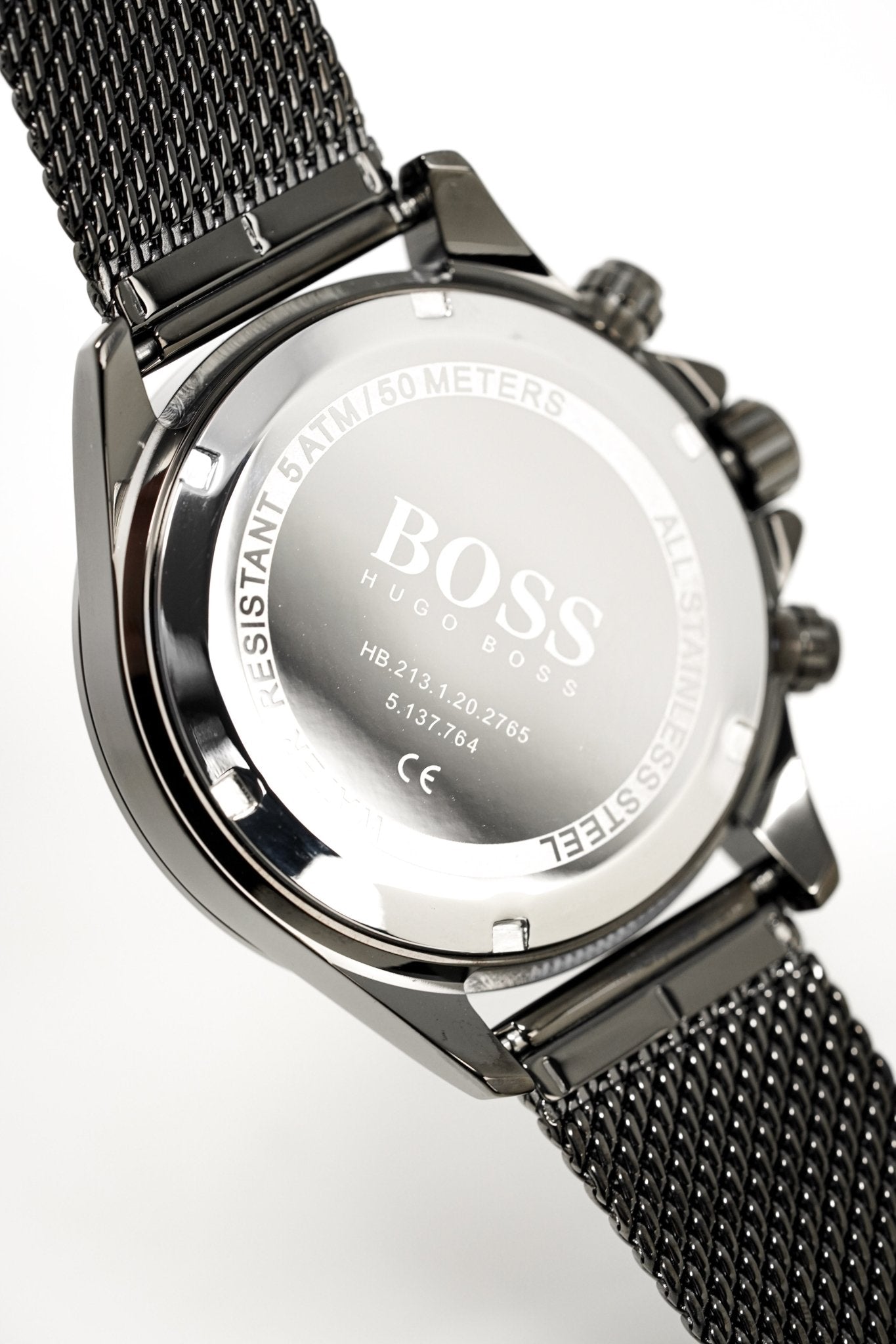 Hugo Boss Men S Watch Chronograph Ikon Grey Mesh Hb1513443