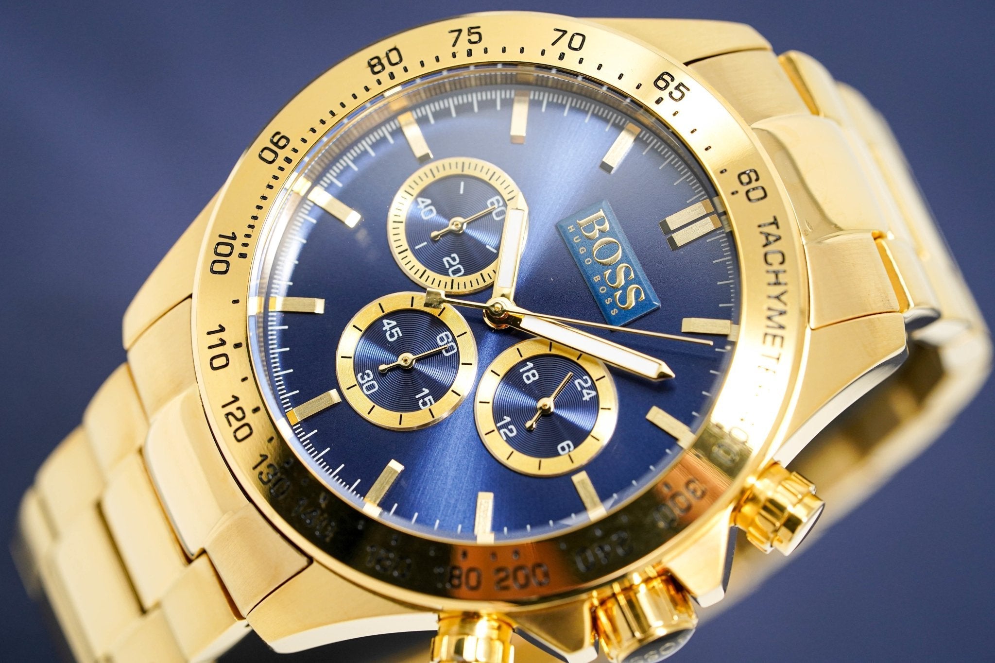 Hugo Boss Men S Watch Chronograph Ikon Yellow Gold Hb1513340