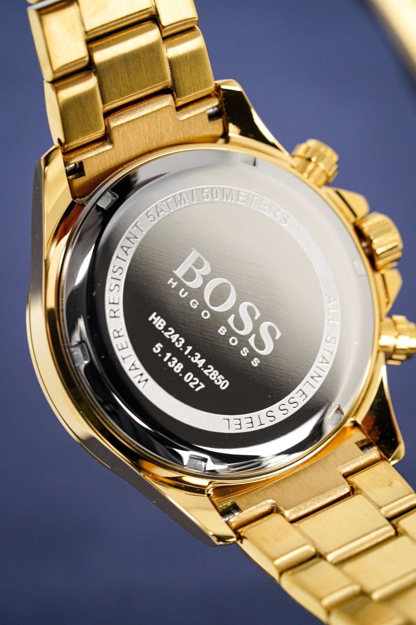 Hugo Boss Men S Watch Chronograph Ikon Yellow Gold Hb1513340