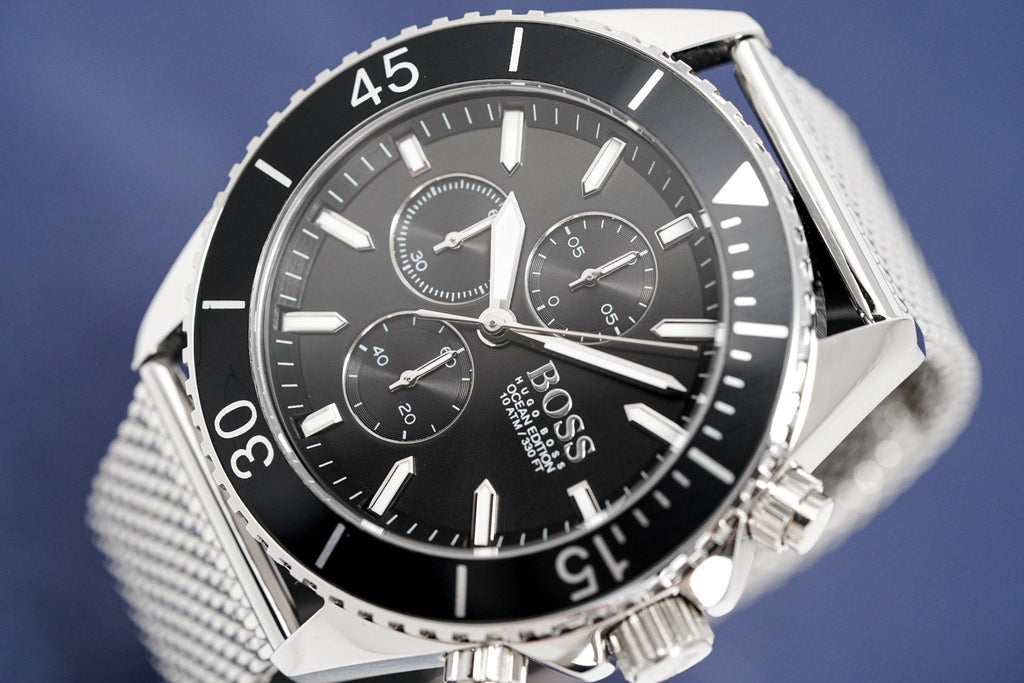 Hugo Boss Men S Watch Chronograph Ocean Edition Black Hb1513701