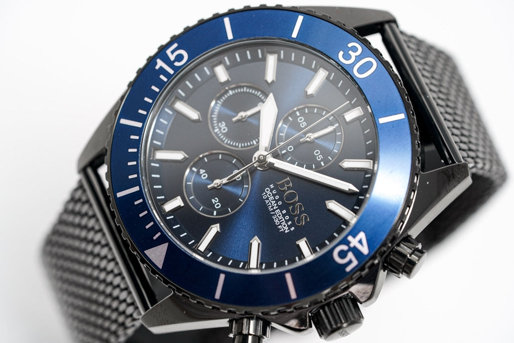 Hugo Boss Men S Watch Chronograph Ocean Edition Blue Hb1513702