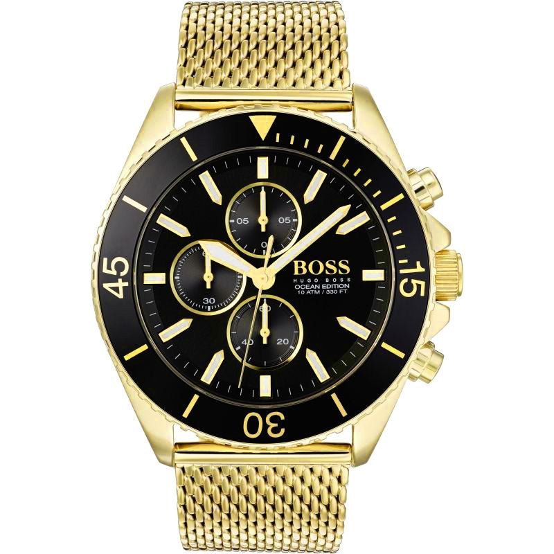 Hugo Boss Men S Watch Chronograph Ocean Edition Gold Hb1513703