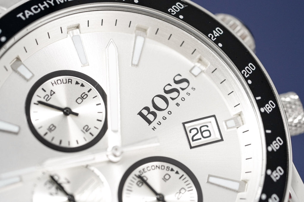 Hugo Boss Men S Watch Chronograph Rafale Silver Hb1513511