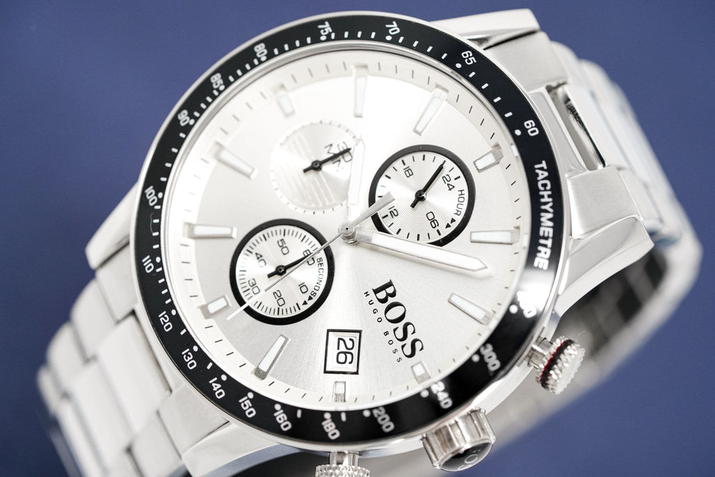 Hugo Boss Men S Watch Chronograph Rafale Silver Hb1513511