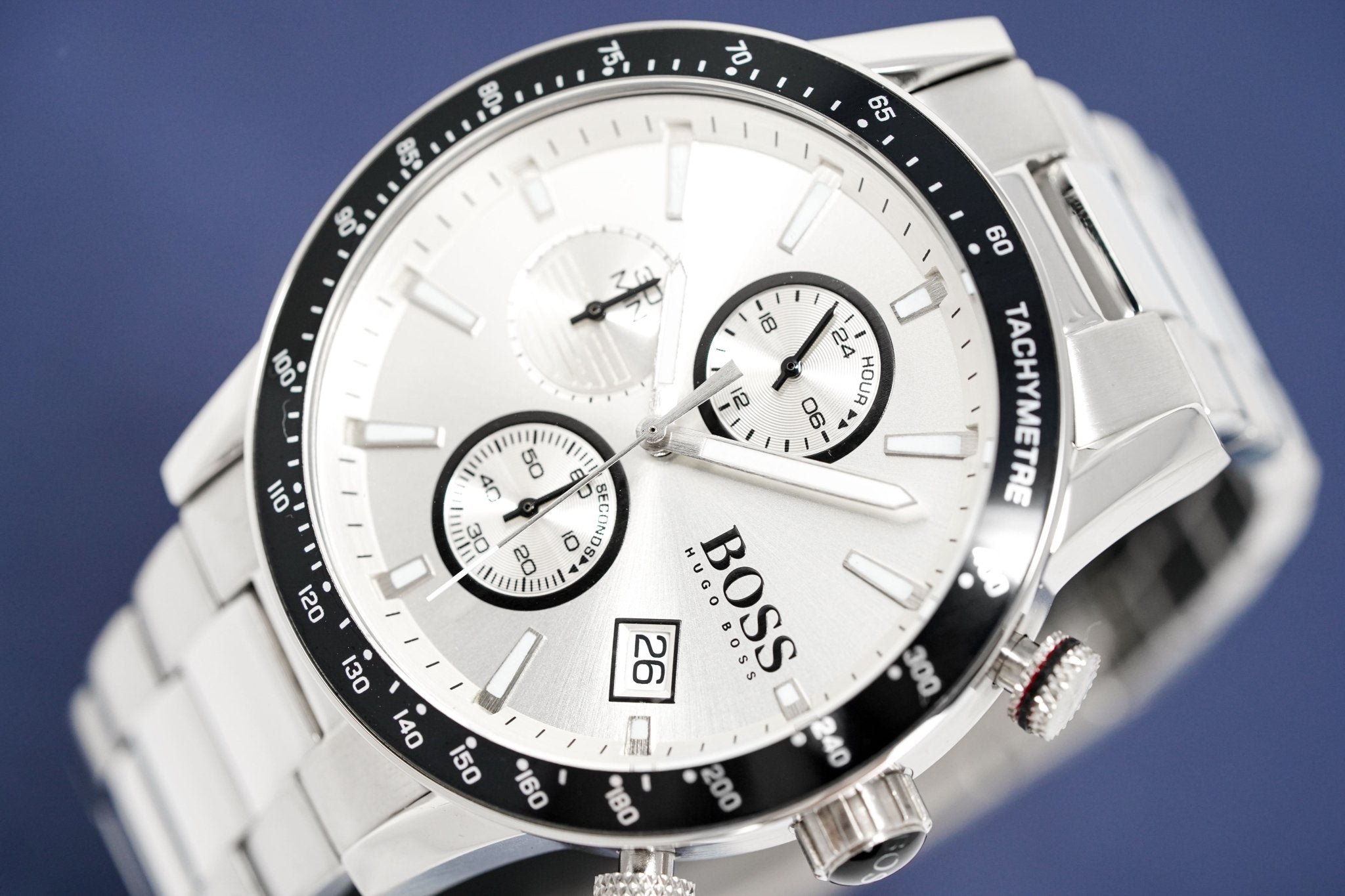 Hugo Boss Men S Watch Chronograph Rafale Silver Hb1513511