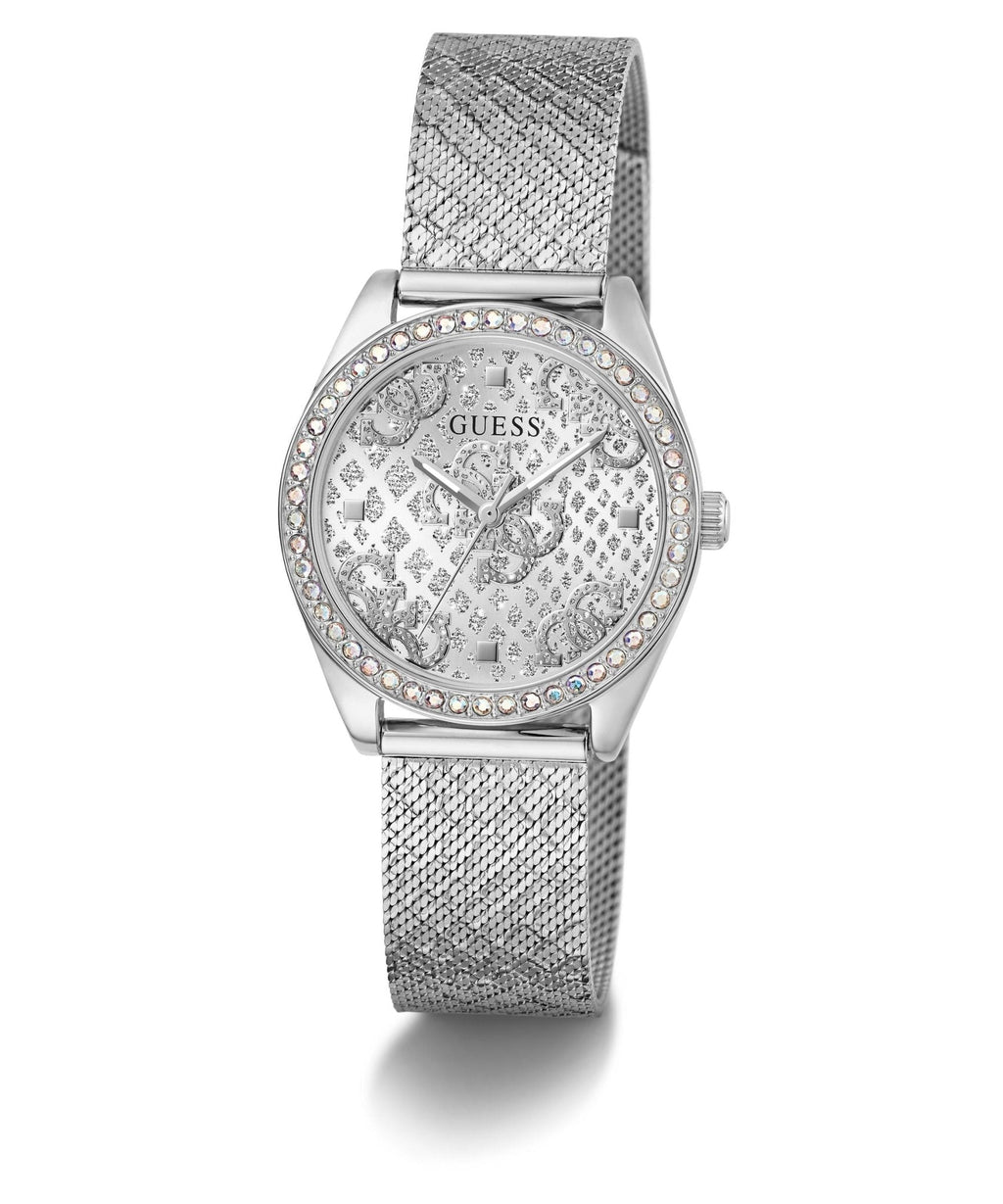 Ladies Boa Silver Tone Mesh Watch Gw0748l1