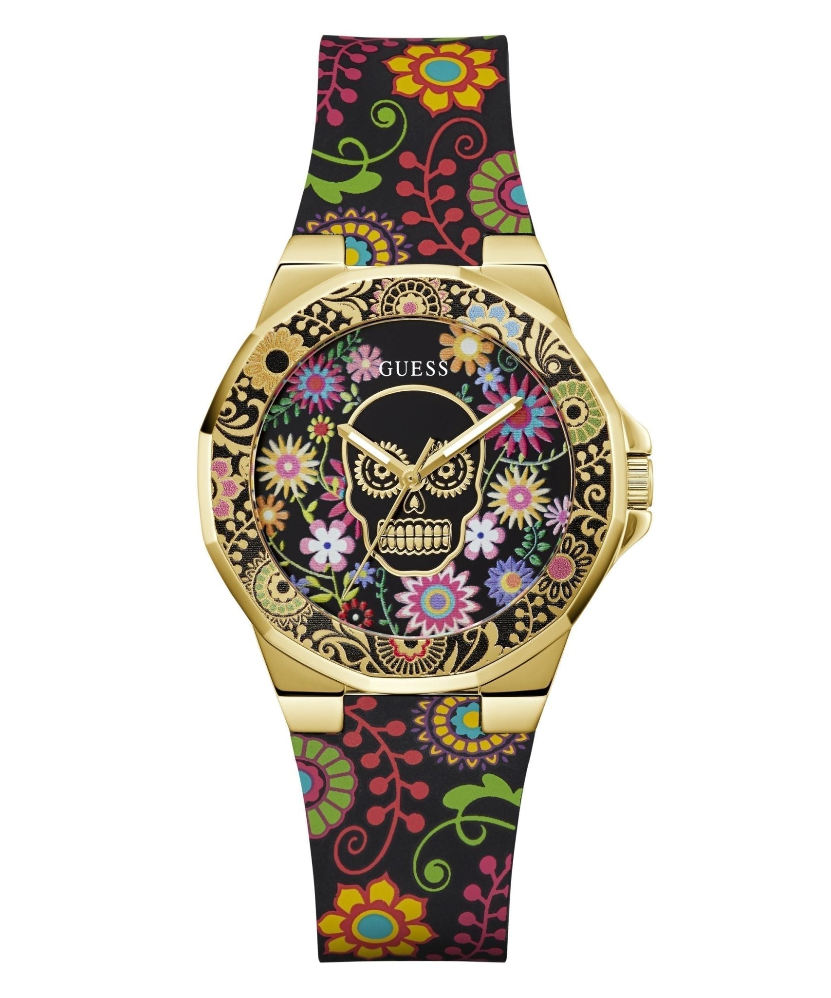 Ladies Calaverta Gold Tone Silicone Watch Gw0754l1