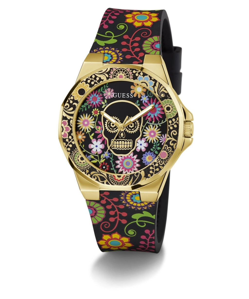 Ladies Calaverta Gold Tone Silicone Watch Gw0754l1
