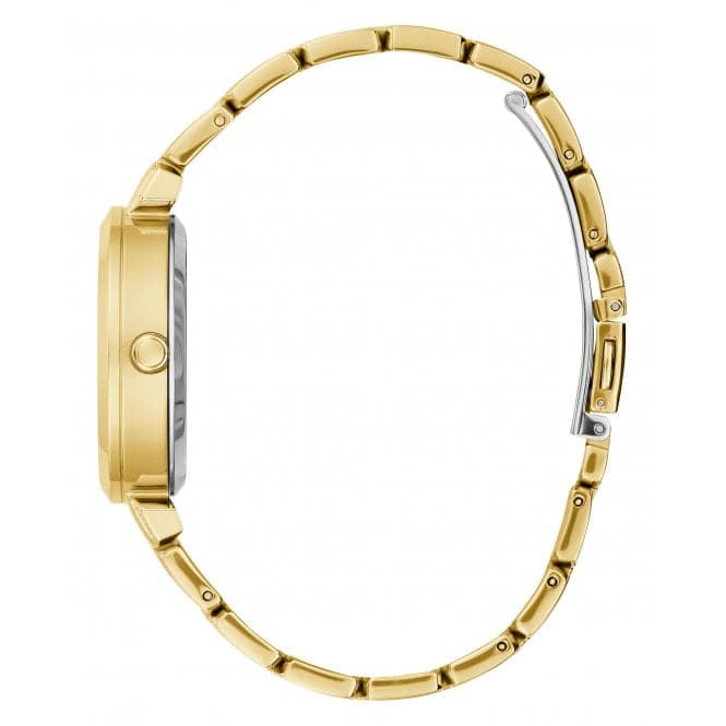 Guess Watches Ladies Crystal Clear Stainless Steel Gold Tone Watch Gw0470l2