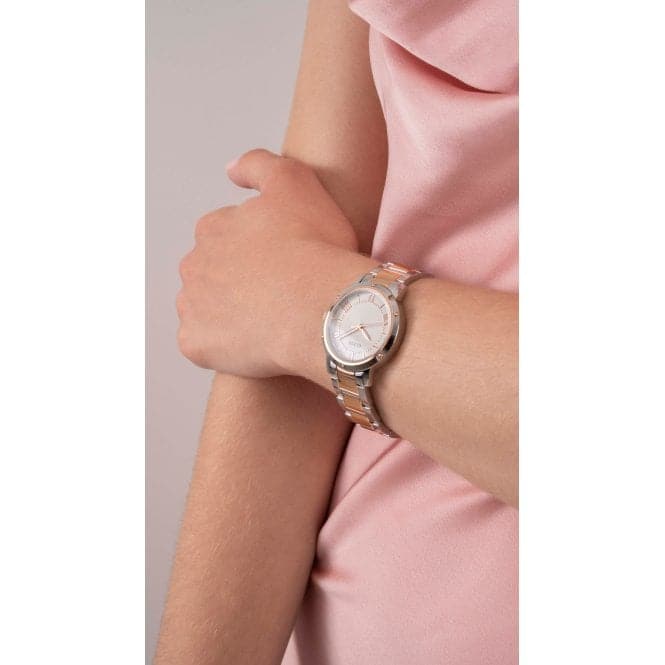 Guess Watches Ladies Dawn Stainless Steel 2 Tone Watch Gw0404l3