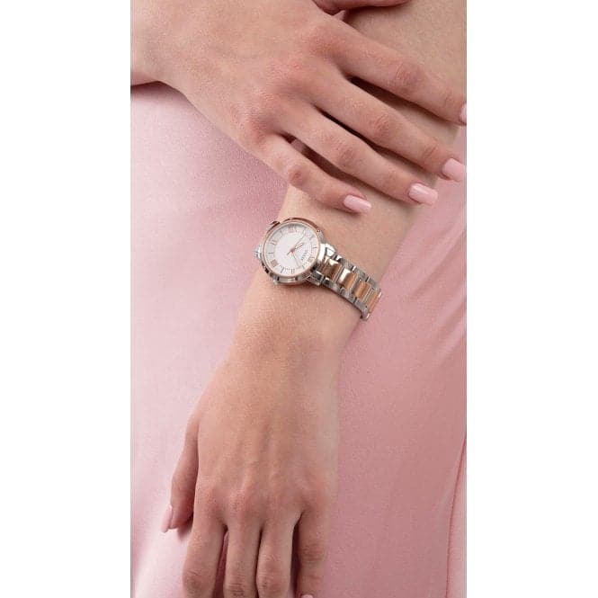 Guess Watches Ladies Dawn Stainless Steel 2 Tone Watch Gw0404l3