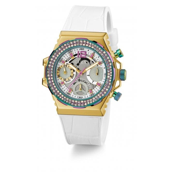 Guess Watches Ladies Fusion Stainless Steel Gold Silver Watch Gw0553l2