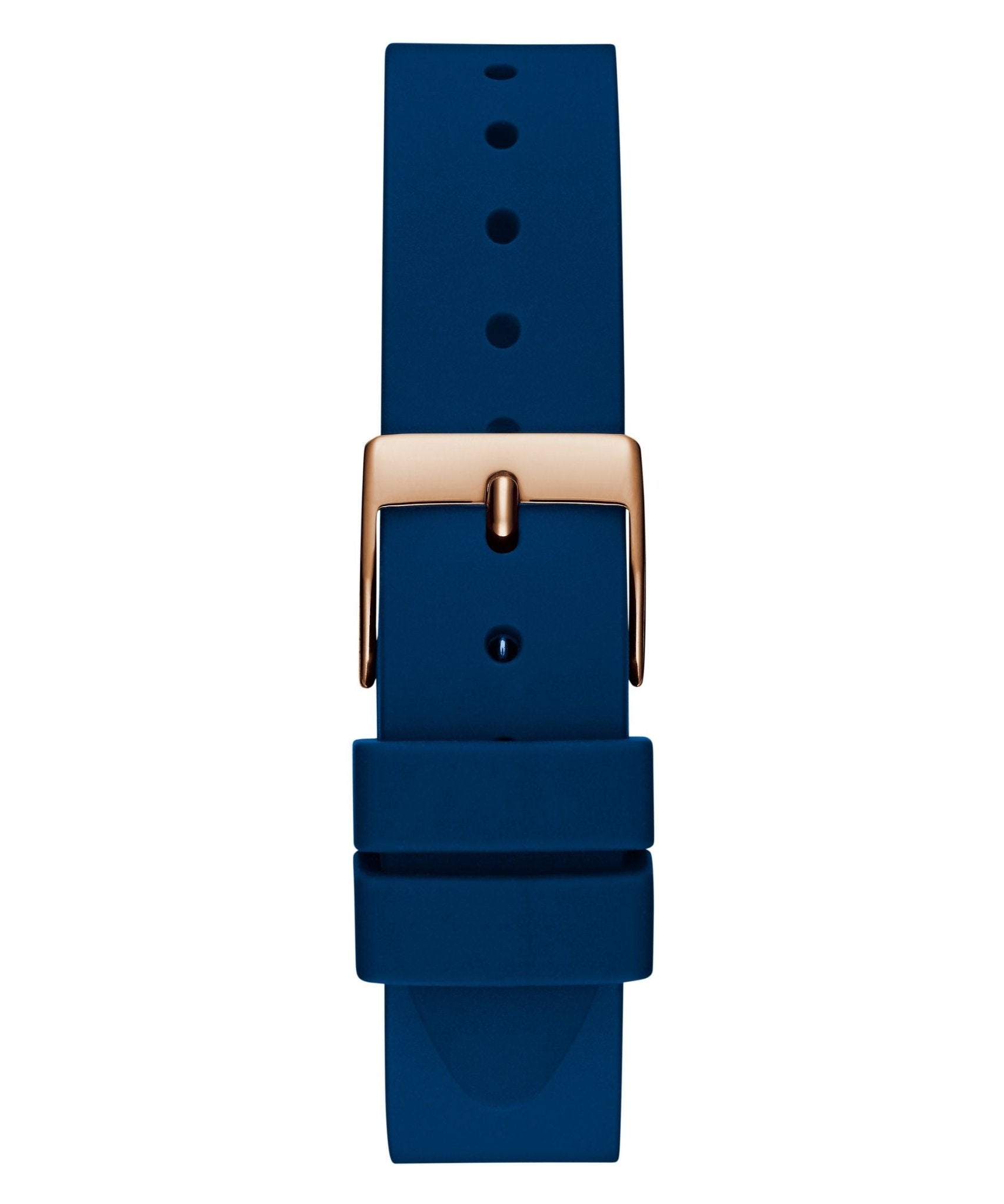 Ladies Glitz Plaque Rose Gold Tone Silicone Watch Gw0745l4