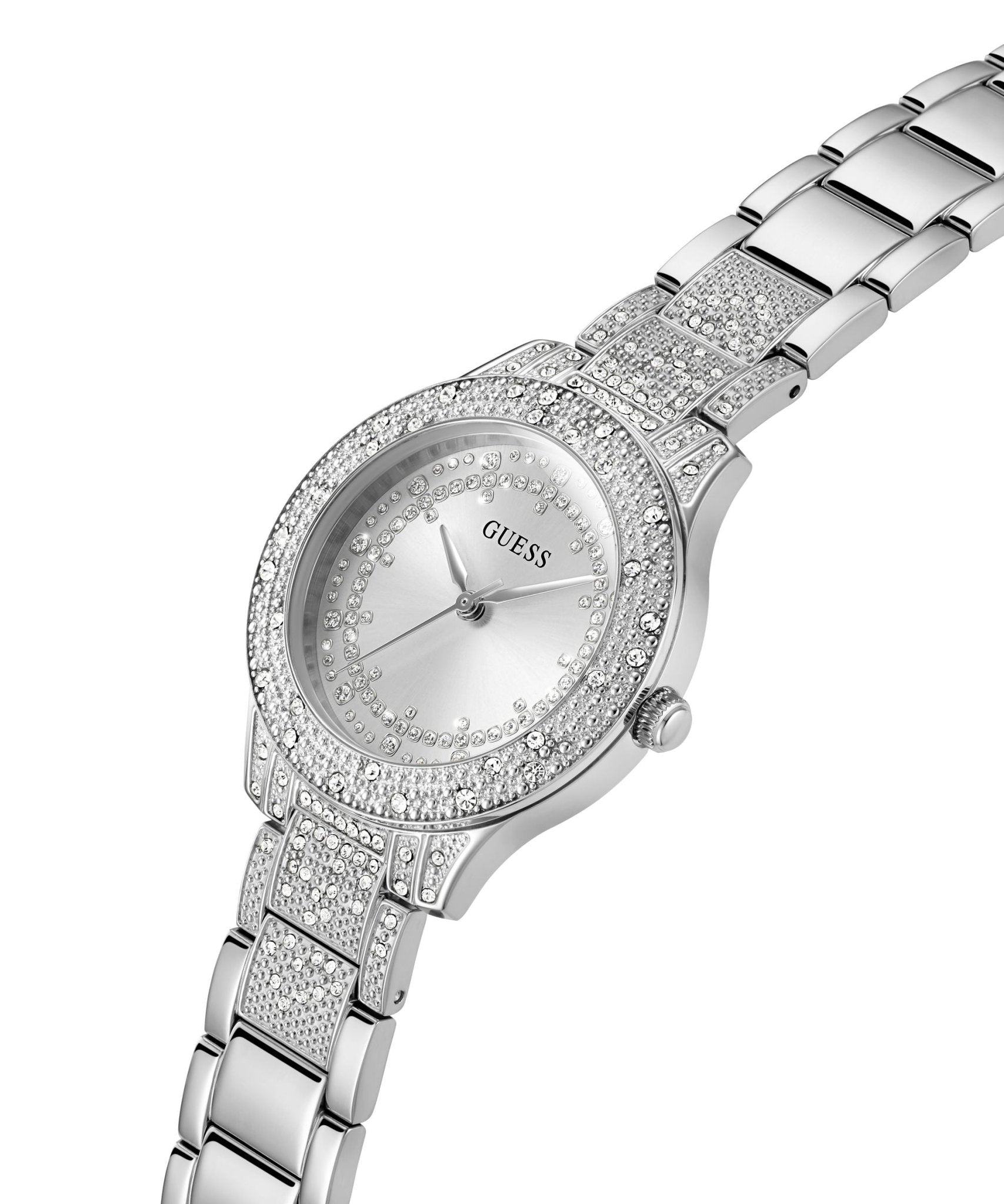 Ladies Shooting Star Silver Tone Recycled Steel Watch Gw0746l1
