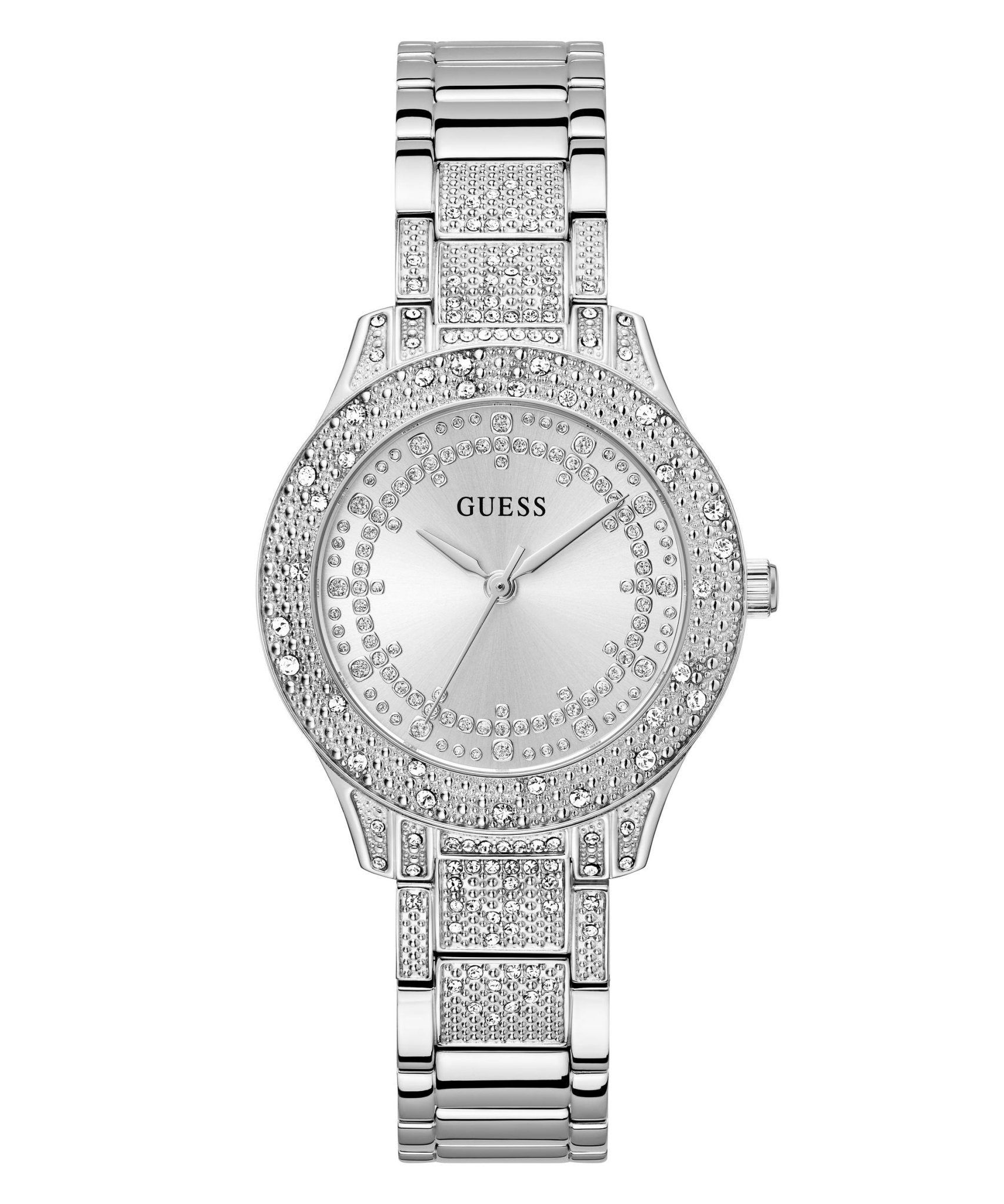 Ladies Shooting Star Silver Tone Recycled Steel Watch Gw0746l1