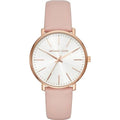 Michael Kors Mk2741 Ladies Pyper Rose Gold Silver With Pink Leather Watch
