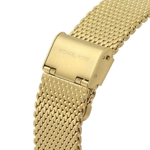 Michael Kors Mk8867 Men S Brecken Gold Black Mesh Chronograph Watch