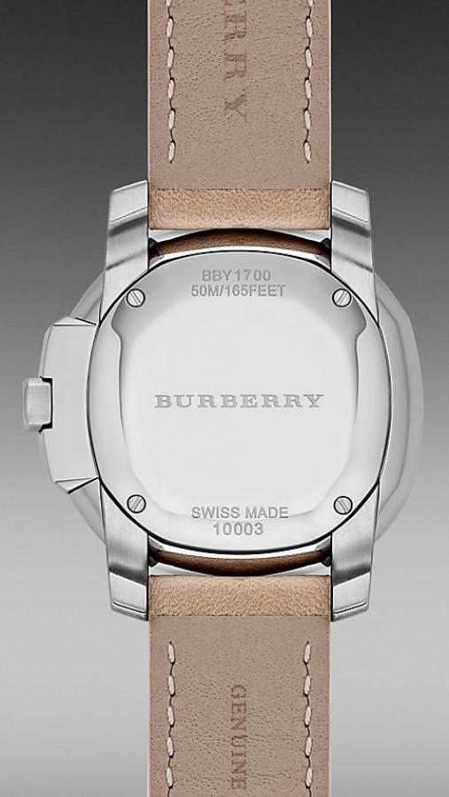 Burberry The Britain Brown Dial Brown Leather Strap Watch For Women Bby1700