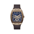 Guess Watches Phoenix Gents Rose Tone Leather Strap Watch Gw0202g2