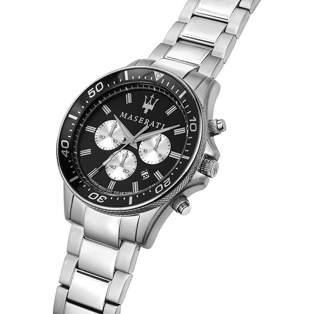 Maserati R8873640004 Sfida Chrono Mens Silver Watch