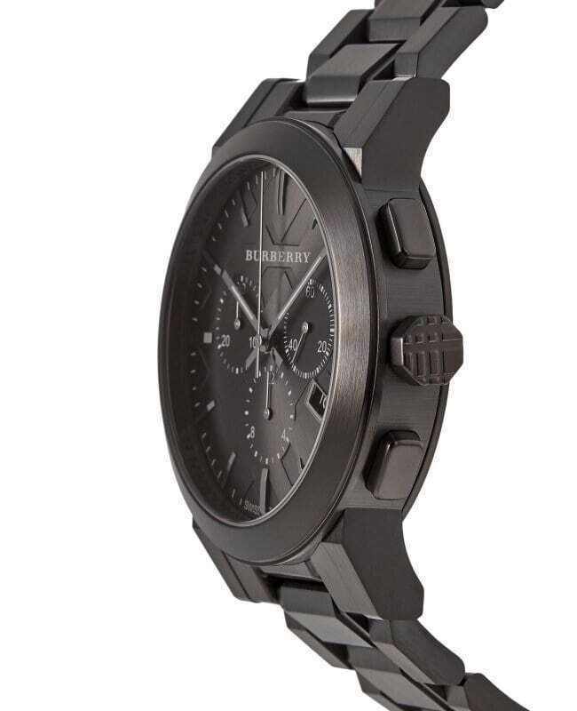 Burberry Mens Watch Chronograph The City Black Pvd Bu9354