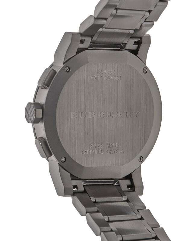 Burberry Mens Watch Chronograph The City Black Pvd Bu9354