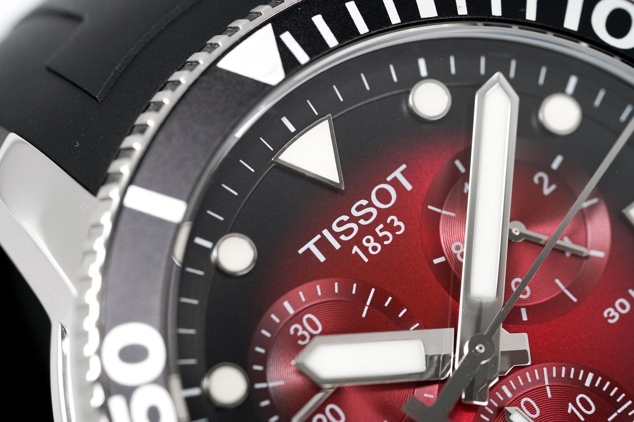 Tissot Chronograph Watch Seastar 1000 Red Rubber T12041742100