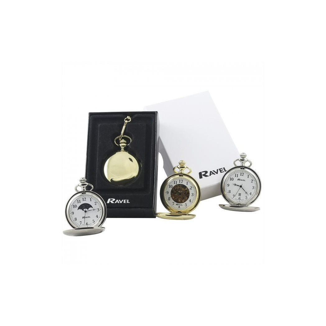 Ravel Chrome Dated Pocket Watch R1001.10