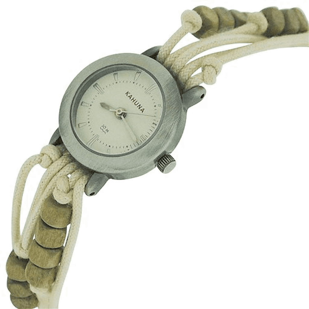 Kahuna Ladies White dial with Fabric Strap Friendship Watch AKLF-0005L  - CLEARANCE NEEDS RE-BATTERY